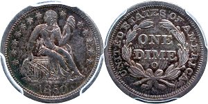 GFRC Open Set Registry - Semikey 1850 Seated  10C