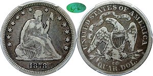 GFRC Open Set Registry - Pikes Peak 1878 Seated  25C