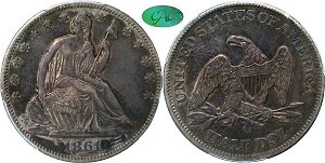 GFRC Open Set Registry - Texan 1861 Seated Louisiana 50C