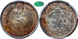 GFRC Open Set Registry - Piedmont 1873 Seated With Arrows 10C