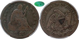 GFRC Open Set Registry - RCA 1849 Seated  25C