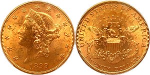 GFRC Open Set Registry - Alexandria 1867 - 1907 Gold Liberty G$20