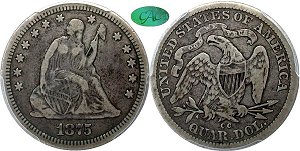 GFRC Open Set Registry - Seated Dollar Short Set 1875 Seated  25C