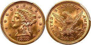 GFRC Open Set Registry - WI Gold 1878 Gold Liberty G$2.5