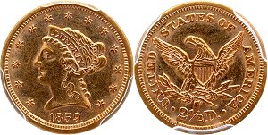 GFRC Open Set Registry - Oregon Beaver 1859 Gold Liberty G$2.5