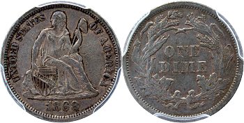 GFRC Open Set Registry - Dale Miller 1868 Seated  10C