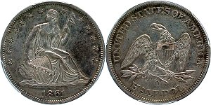 GFRC Open Set Registry - Newtown 1861 Seated Union 50C