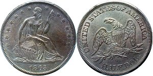 GFRC Open Set Registry - Forest Hill 1863 Seated  50C