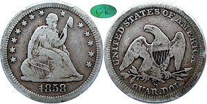 GFRC Open Set Registry - Tenafly 1858 Seated  25C