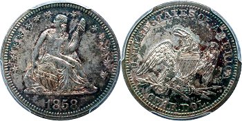 GFRC Open Set Registry - nacnud 1840-1865 Seated With Drapery 25C