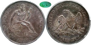 GFRC Open Set Registry - Newtown 1861 Seated Louisiana 50C