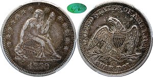 GFRC Open Set Registry - Iowa 1858 Seated  25C