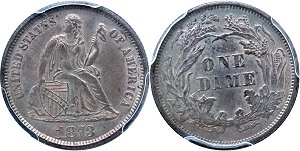 GFRC Open Set Registry - Piedmont 1873 Seated No Arrows, Closed 3 10C