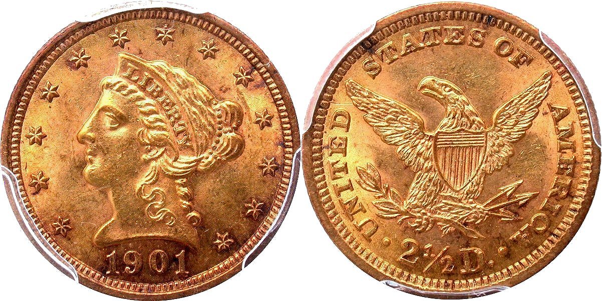 Gold G$2.5 1901