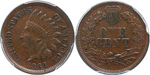 GFRC Open Set Registry - Civil War 1864 Early Copper Indian 1C