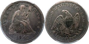 GFRC Open Set Registry - Iowa 1847 Seated  25C