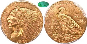GFRC Open Set Registry - Alexandria 1927 Gold Indian G$2.5