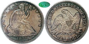 GFRC Open Set Registry - Civil War 1858 Seated  50C