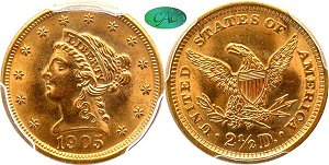 GFRC Open Set Registry - Alexandria 1840 - 1907 Gold Liberty G$2.5