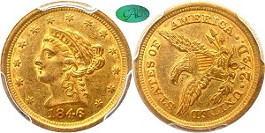 GFRC Open Set Registry - Oregon Beaver 1846 Gold Liberty G$2.5