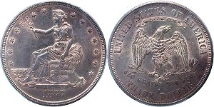 GFRC Open Set Registry - Husky Collection 1873-1876 Trade No Chop Mark $1