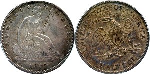 GFRC Open Set Registry - West Coast 1870 Seated  50C