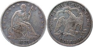 GFRC Open Set Registry - BL 1884 Seated  50C