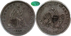 GFRC Open Set Registry - Iowa Collection III 1840 Seated With Drapery 25C