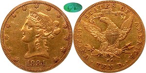 GFRC Open Set Registry - White Pine 1866 - 1907 Gold Liberty G$10