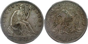 GFRC Open Set Registry - TGM 1867 Seated  50C