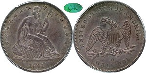 GFRC Open Set Registry - Herms Halves 1841 Seated  50C