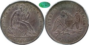 GFRC Open Set Registry - Herms Halves 1841 Seated  50C