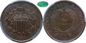 GFRC Open Set Registry - MJVanderbeek 1864-1873 2Cent  2C