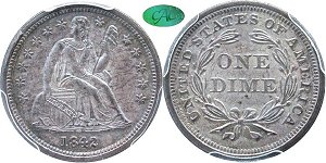 GFRC Open Set Registry - Dale Miller 1842 Seated  10C