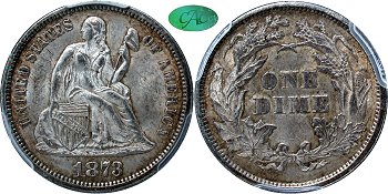 GFRC Open Set Registry - Coulombe Family 1873 Seated No Arrows, Open 3 10C