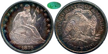 GFRC Open Set Registry - Newtown 1876 Seated  50C