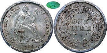 GFRC Open Set Registry - Coulombe Family 1866 Seated  10C