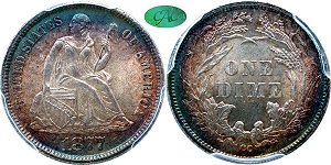 GFRC Open Set Registry - Newtown 1877 Seated  10C